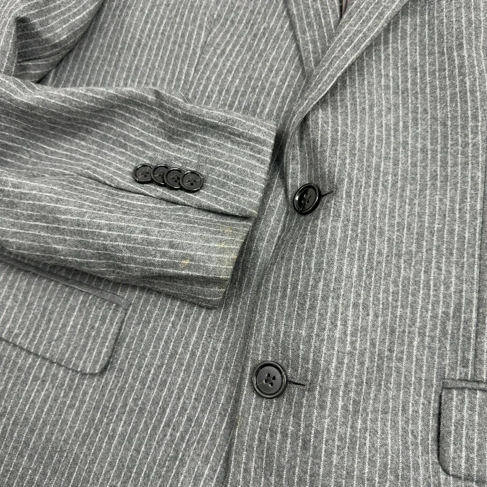 Banana Republic Blazer Mens 42S Grey Wool Pinstripe Marzotto Sport Coat Classic